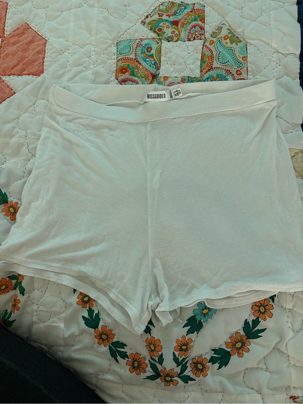 Missguided White Soft Lounge Shorts
